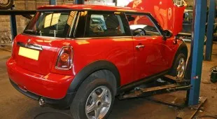 Mini being repaired